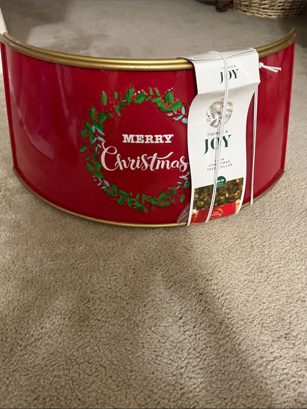 Red Merry Christmas Tree Collar